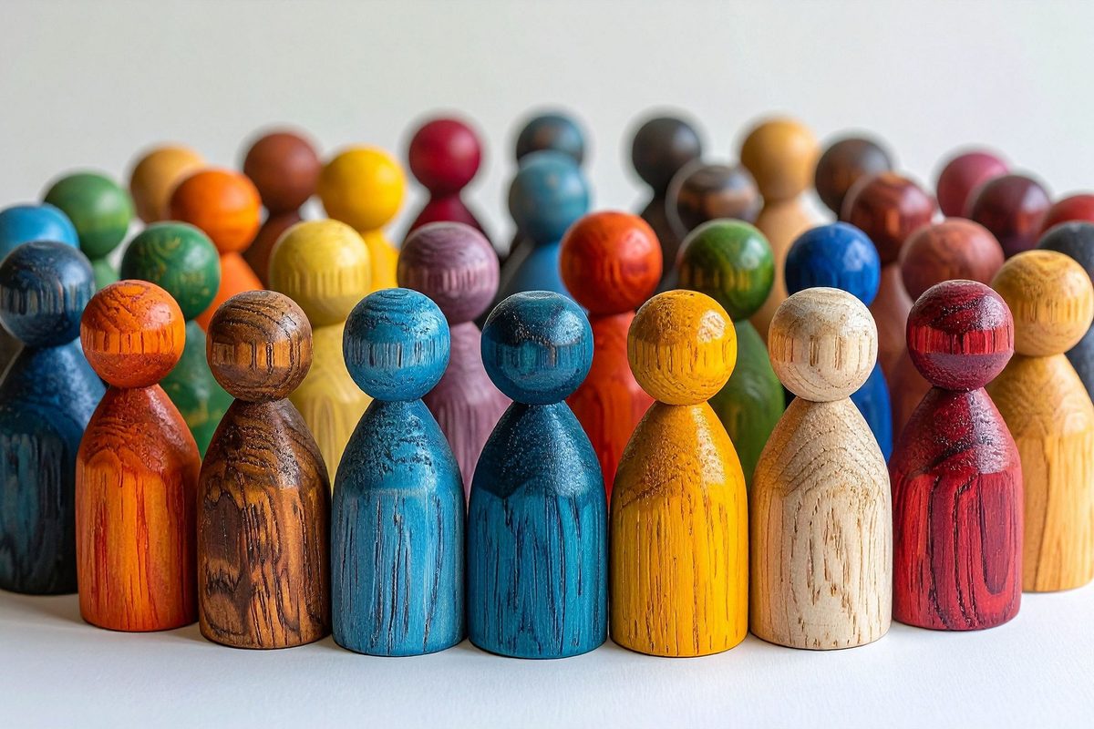 Figurine colorate din lemn — comunitate